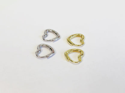 Brooke love heart huggie hoop earrings