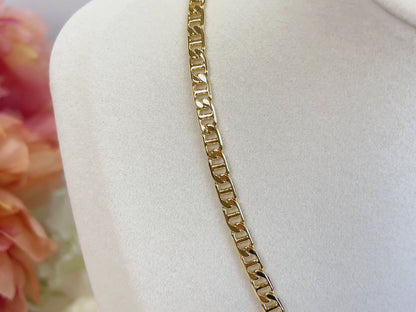 Chloe gold chain necklace, flat necklace, gold necklace