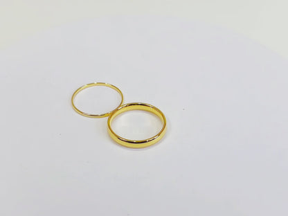 Gold Vermeil brielle minimalist gold ring band