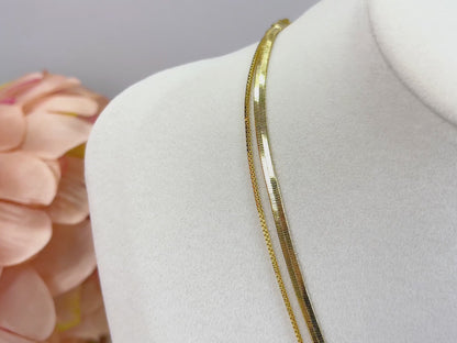 N011 double duo rope snake chain necklace