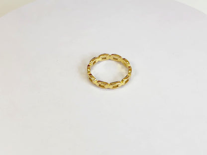 Eden dainty minimalist chain link stacking ring