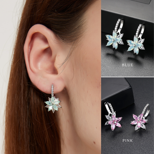 Destiny crystal flower dangle earrings sale
