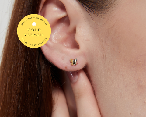 Andrea gold vermeil 18k gold on silver Butterfly earrings