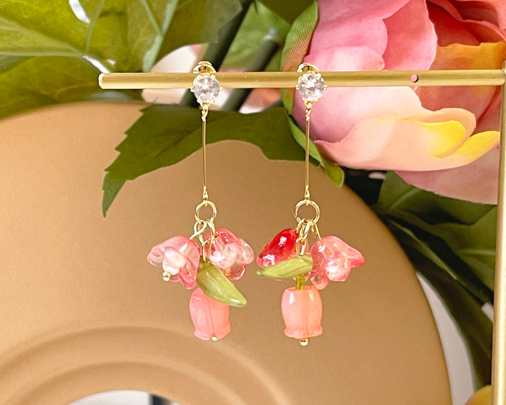 Lily flower deals earrings