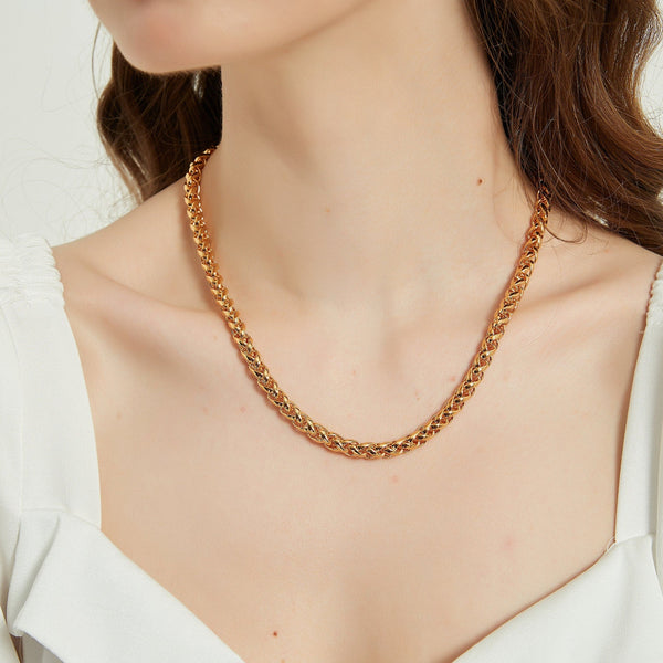 Ella gold rolo chain necklace gold necklace