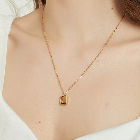 Reese Gold North Star tear drop Pendant Necklace