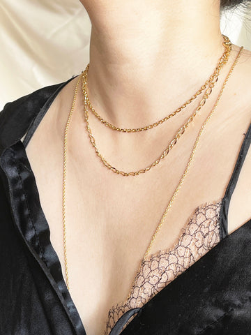 Annie gold dainty rolo chain necklace